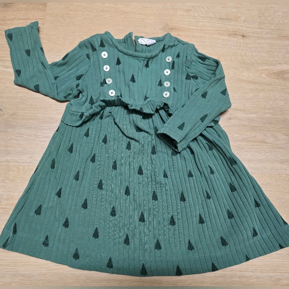 Kate Quinn Long Sleeve Tiny Trees Classic Rib 12/18 Months